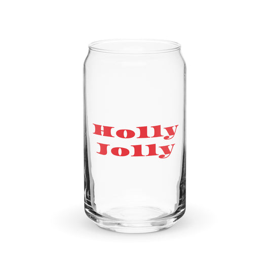 HOLLY JOLLY Can-shaped glass