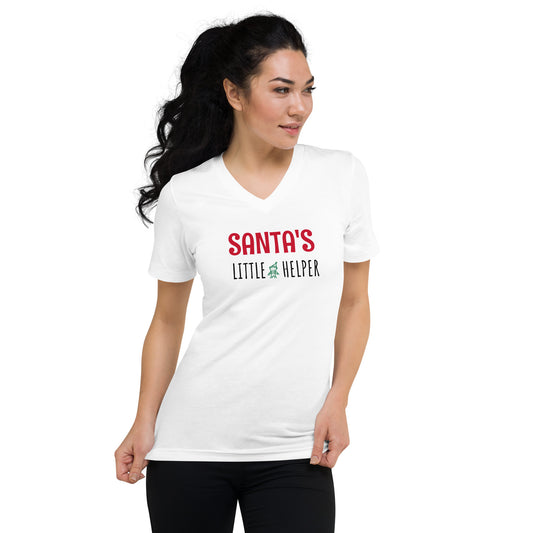 SANTA'S HELPER Short Sleeve V-Neck T-Shirt