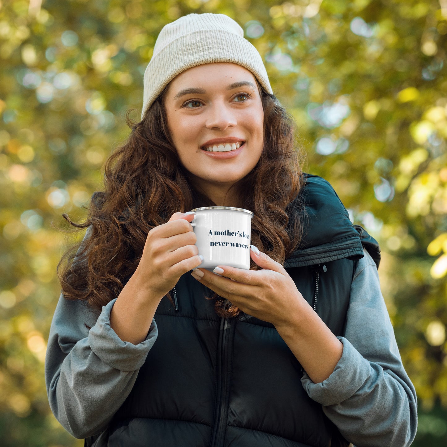 A MOTHER'S LOVE Enamel Mug